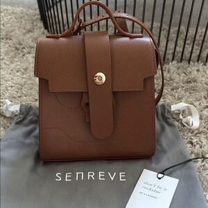 Senreve Mini Alunna in Chestnut w/Statement Shoulder Strap
